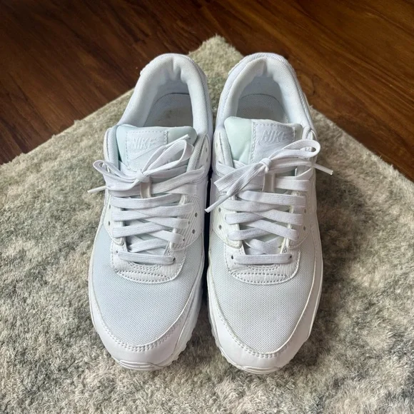 Nike Air Max 90 Women’s All White Sneakers - Picture 2 of 7